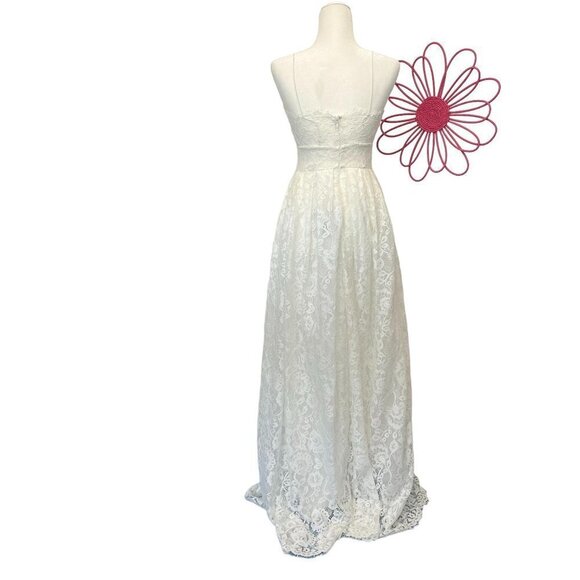 Asos Bridal Formal Spaghetti Strap Lace Dress NEW Size 4 US 36 EU - Picture 2 of 11